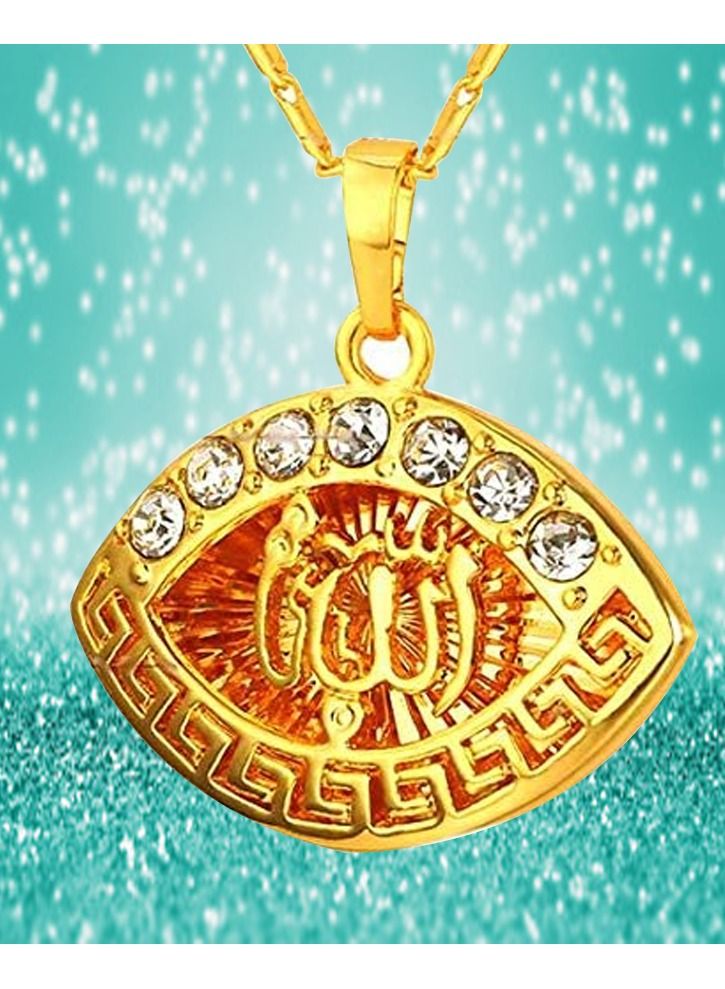 DubaiGallery Fashion Jewelry Highly craftsmanship New arrival Gold Color allah pendant necklace for women men charm Islam pendant for muslim allah pendant - Image 4