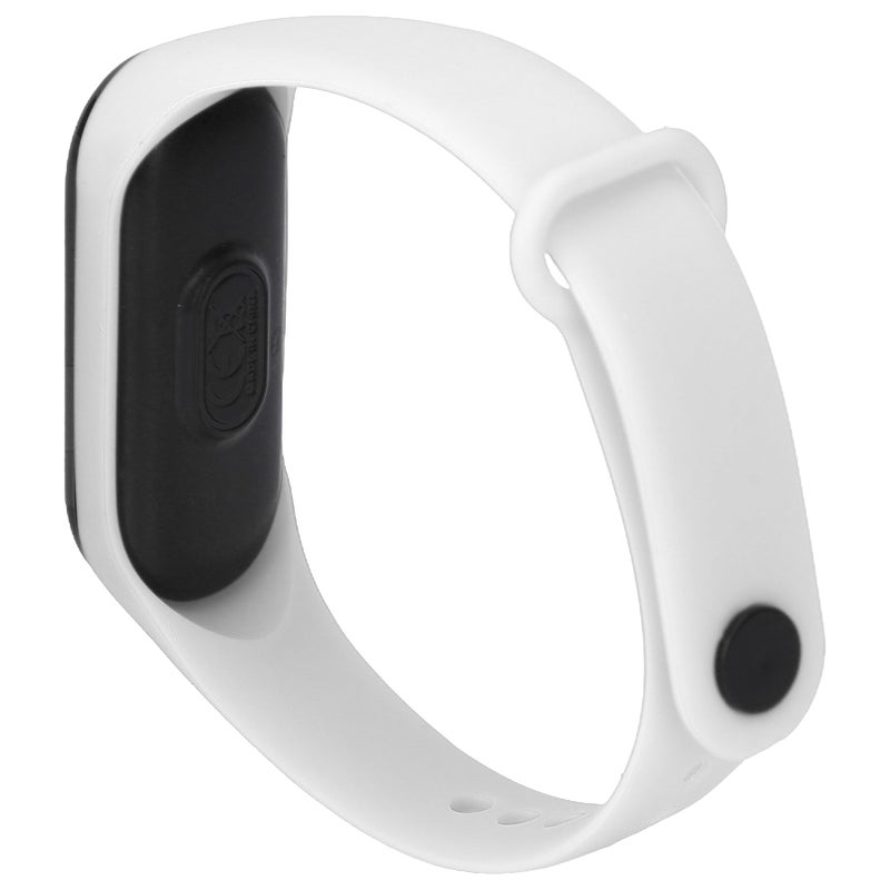 Digital Watch LED White Light Display Plastic Mirror Electronic Movement Silicone Strap Sports Watch for Student Red - Image 3