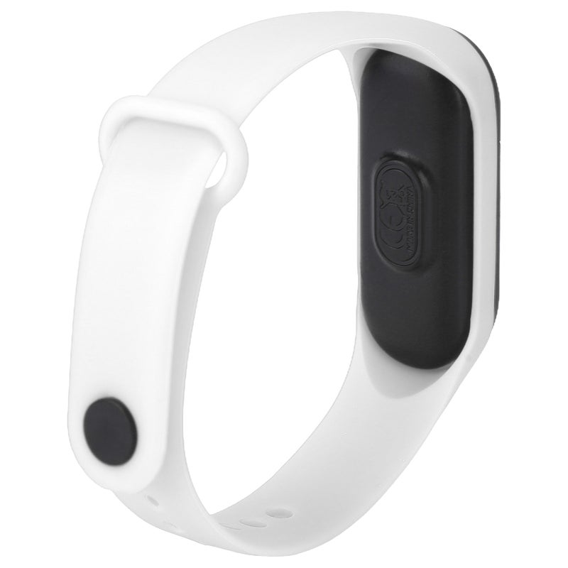 Digital Watch LED White Light Display Plastic Mirror Electronic Movement Silicone Strap Sports Watch for Student Red - Image 4