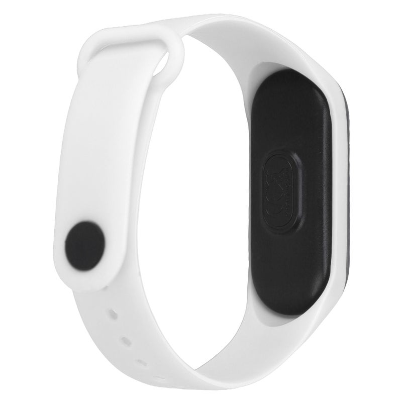 Digital Watch LED White Light Display Plastic Mirror Electronic Movement Silicone Strap Sports Watch for Student Red - Image 5