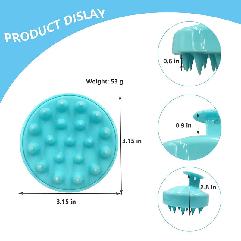 EPISKEY® Pet Silicone shampoo brush for dogs cats, Pets bath massage comb brush with soft pins for long&short hair, For Grooming and Romove shedding hair, Easy to grip (BLUE_35) - Image 2