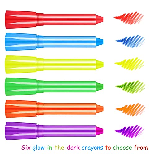 Moonear Glow in The Black Light Face Paint Crayons Kit, UV Black Light Makeup Neon Face and Body Paint Sticks Markers for Mardi Gras Halloween Masquerades Makeup - Image 5
