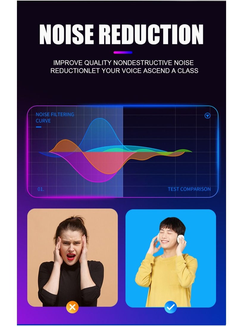 Furtey - Audio Mixer Professional Live Sound Card Studio Record Soundcard Bluetooth Microphone Mixer Voice Changer Live Streaming Audio Sound Mixer for Streaming Podcasting Gaming - Image 1