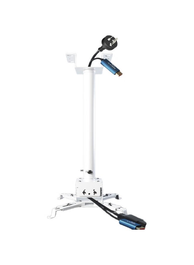 CINE Projector Ceiling Mount Bracket, Thickened Extendable Hanging Bracket, For Epson, Benq, Sony, Panasonic, Home And Commercial Use, Projector Ceiling Mount, 0.5 Meters (35-51Cm), White - Image 3