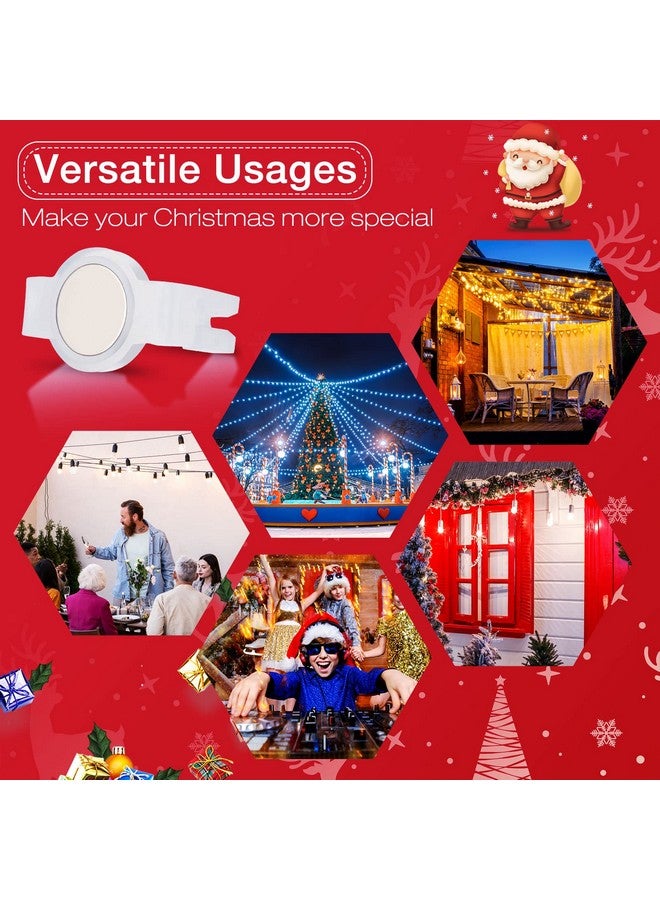 Macarrie مشابك ضوء مغناطيسية ماكاري C9 لمصابيح عيد الميلاد، مشابك تعليق مغناطيسية بالجملة للاستخدام الخارجي في العطلات، للسقف المعدني (100 قطعة) - Image 3