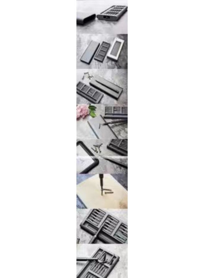 24-Piece Magnetic Bits With Screw Driver Kit Black