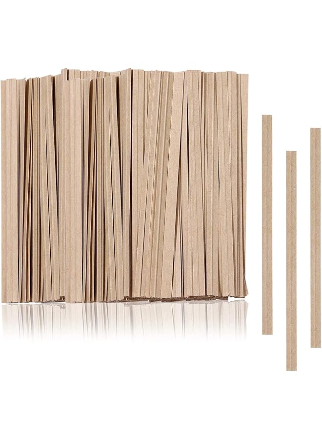 S-TOP 1000 Pcs 6" Twist Ties, Kraft Paper Twist Ties Plant Ties Cable Ties Reusable Bread Ties for Party Cello Candy Coffee Treat Bags Cake Pops - Image 1