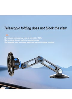 REBENUO Universal 360° PRO Magnetic Car Phone Holder, Adjustable Arm Mount with Strong Suction Cup, Powerful Magnet Grip, Dashboard & Windshield Mobile Stand, Stylish Hands-Free Phone Mount (Black)  - Image 5