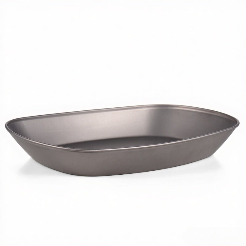 Titanium Serving Platter: 1.3" High Sides Lightweight Corrosion-Resistant BBQ Plate - Taste-Free Baking Plate for Outdoor BBQ Home Kitchen Food Serving - Image 4