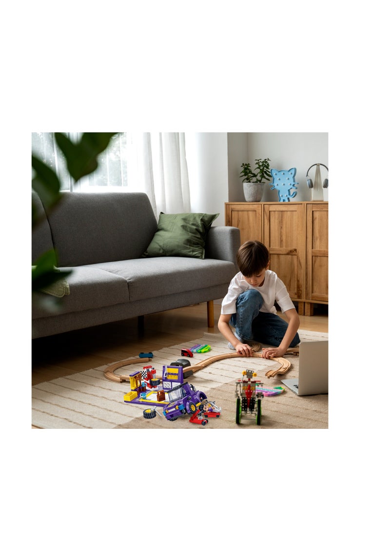 BanBao BanBao Speed Racing Garage Building Block Set , 1 Vehicle, 1 Mechanic Figure & Full Repair Workshop , STEM Construction Toy for Kids Ages 5 to 12 , Compatible with Major Brands , Fun Car Maintenance & Assembly Game  - Image 2