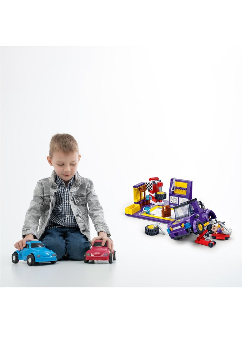 BanBao BanBao Speed Racing Garage Building Block Set , 1 Vehicle, 1 Mechanic Figure & Full Repair Workshop , STEM Construction Toy for Kids Ages 5 to 12 , Compatible with Major Brands , Fun Car Maintenance & Assembly Game  - Image 3