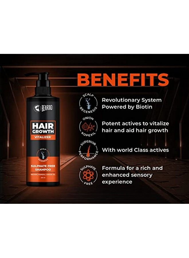 BEARDO Hair Growth Vitalizer Shampoo For Men 200 Ml | With Biotin Kopexil | Promotes Hair Growth | Reduces Hair Fall Control | Sulphate And Paraben Free Shampoo | Hair Fall Control Shampoo For Men  - Image 4