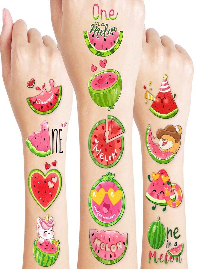 91TATTOOS 96PCS Watermelon Pre-Cut Temporary Tattoos for Kids - Image 1