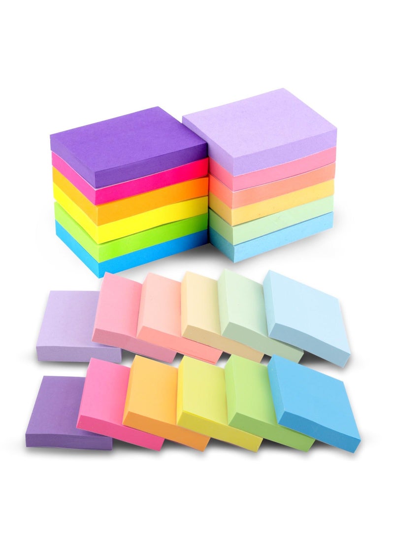 هاهاهاي 12 حزمة ملاحظات لاصقة 3 * 3 بوصة ، علامات تبويب الكتب ، منصات ذاتية العصا ملونة ، سهلة النشر للمنزل ، اللوازم المدرسية والمنتجات المكتبية (12 لونا) - Image 2