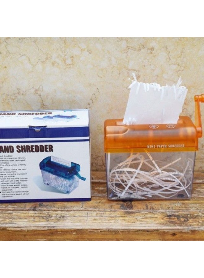 Generic Manual Mini Paper Shredder - Essential A6 Compact Home Office Tool 