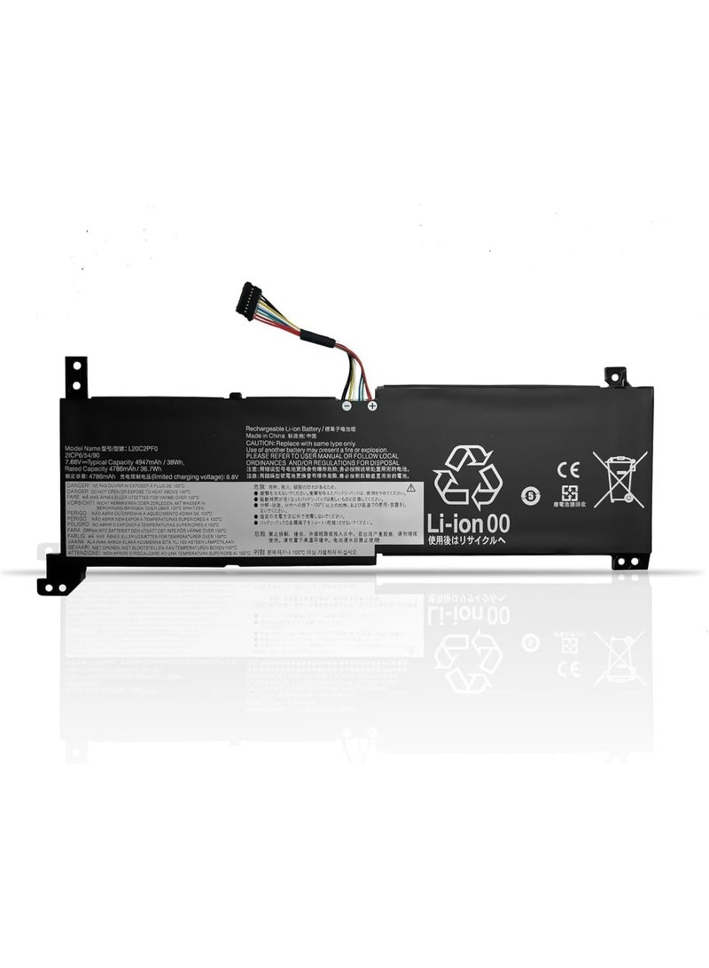 Terabyte L20C2PF0 L20M3PF0 L20C3PF0 L20C3PF0 L20L2PF0 L20B2PF0 L20M2PF0 L20M2PF8 Battery Compatible for Le.novo IdeaPad 3-14ITL6 3-15ITL6 3-17ITL6 S14 V14 V15 V17 G2-ITL G3-IAP K14 Series(7.68V 38Wh) - Image 1