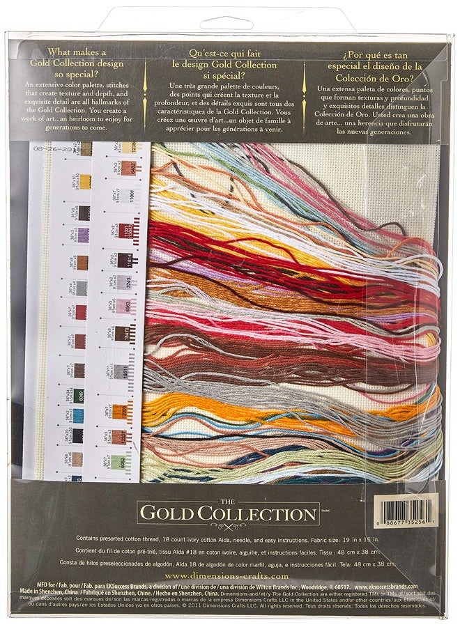 Dimensions 'Paris Market' Counted Cross Stitch Kit, Ivory Aida, 15" x 11", Multicolor, 18 Count - Image 2