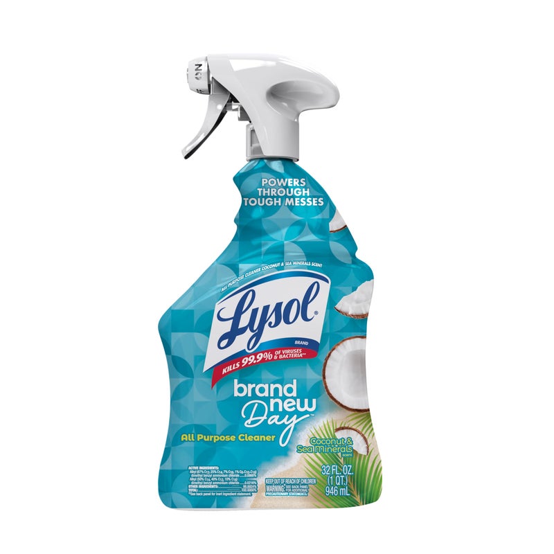 Lysol All Purpose Cleaner Spray, Multi-Purpose Disinfecting Spray, Kitchen & Bathroom Cleaner, Coconut & Sea Minerals Scent, 32 Fl Oz - Image 1
