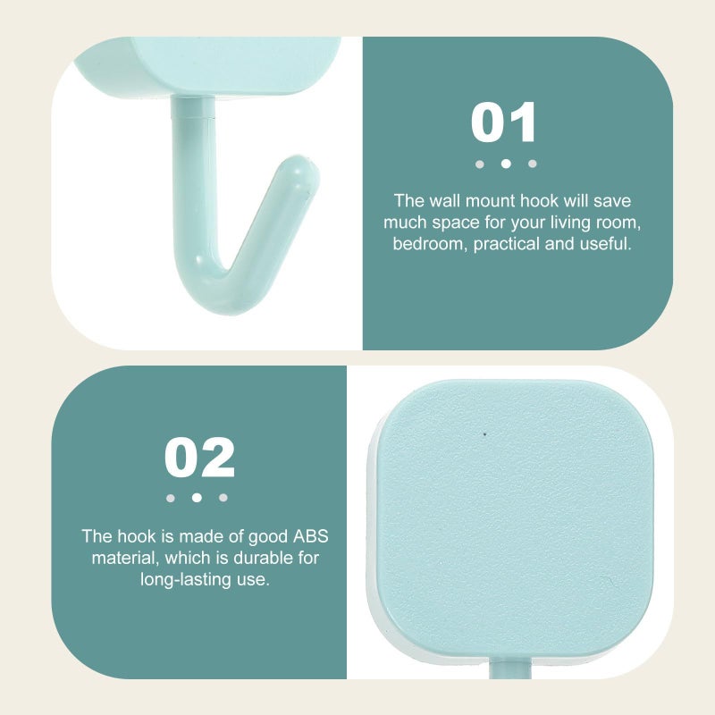 30pcs Multipurpose Adhesive Wall Hooks Traceless Towel Coat Hangers Nail-Free Bathroom Door Mounts Home Office White - Image 5