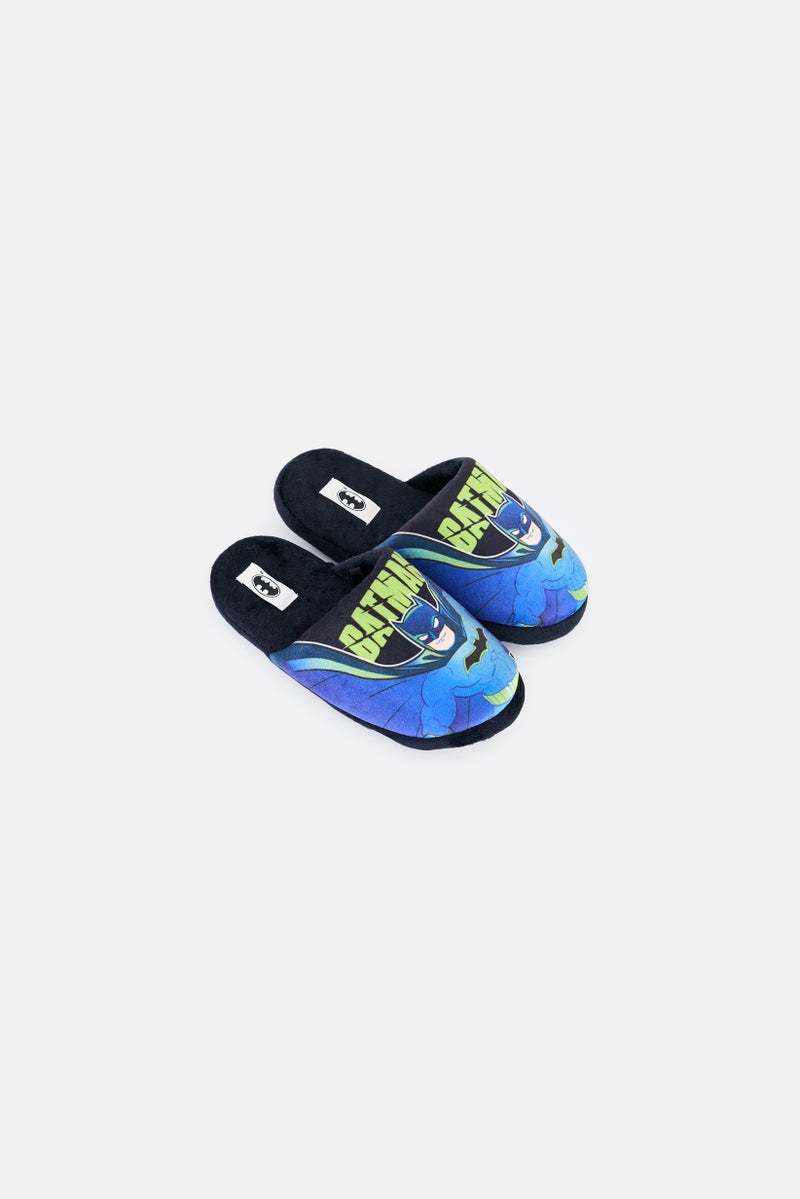 Warner Bros Kids Boy Batman Slip On Bedroom Slippers, Multicolor  - Image 2