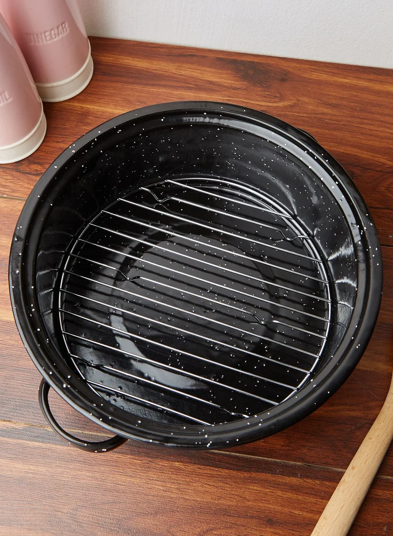 Premier Enamel Round Self Basting Roasting Tin