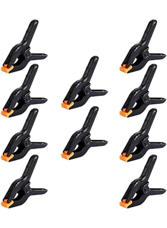 Spring Clip, 10 Packs of 3.5 inch Professional Plastic Small Spring Clamps, Heavy Duty for Crafts or Plastic Clips and Backdrop Clips Clamps for Backdrop Stand, Photography, Home Improvement - Image 1