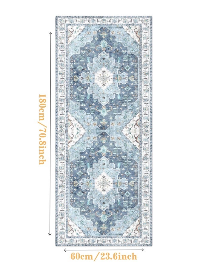 Retro Persian style living room coffee table bedroom carpet - anti slip, stain resistant, easy to clean, washable, soft and comfortable area carpet - Image 1