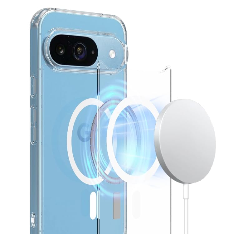 CASENED Clear Magnetic Case for Google Pixel 9-Magnetic Style, Protective, Transparent - Image 2