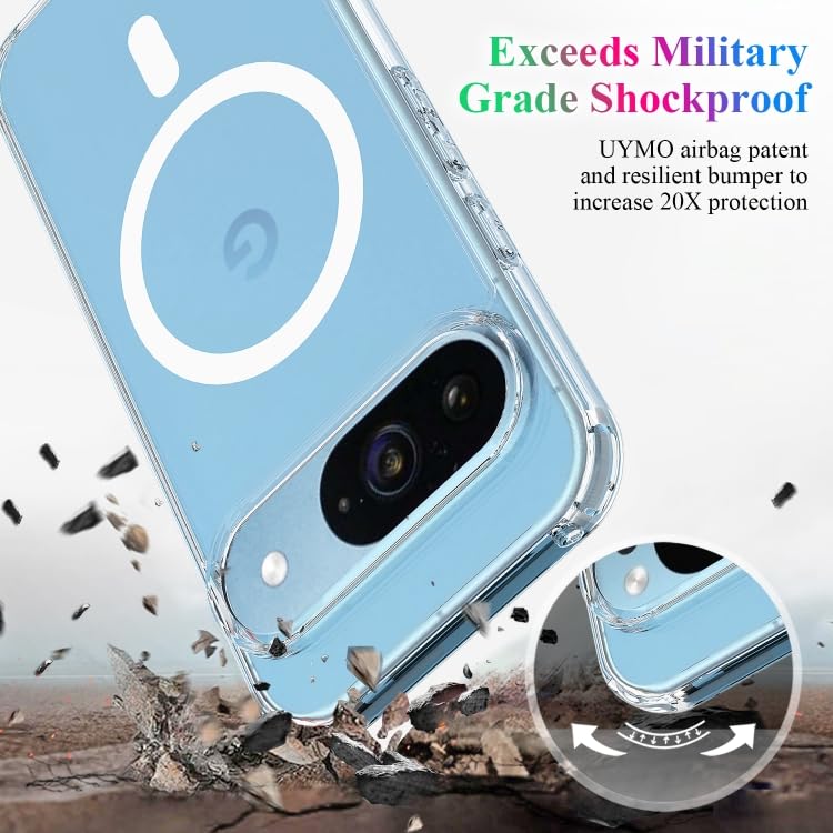 CASENED Clear Magnetic Case for Google Pixel 9-Magnetic Style, Protective, Transparent - Image 4