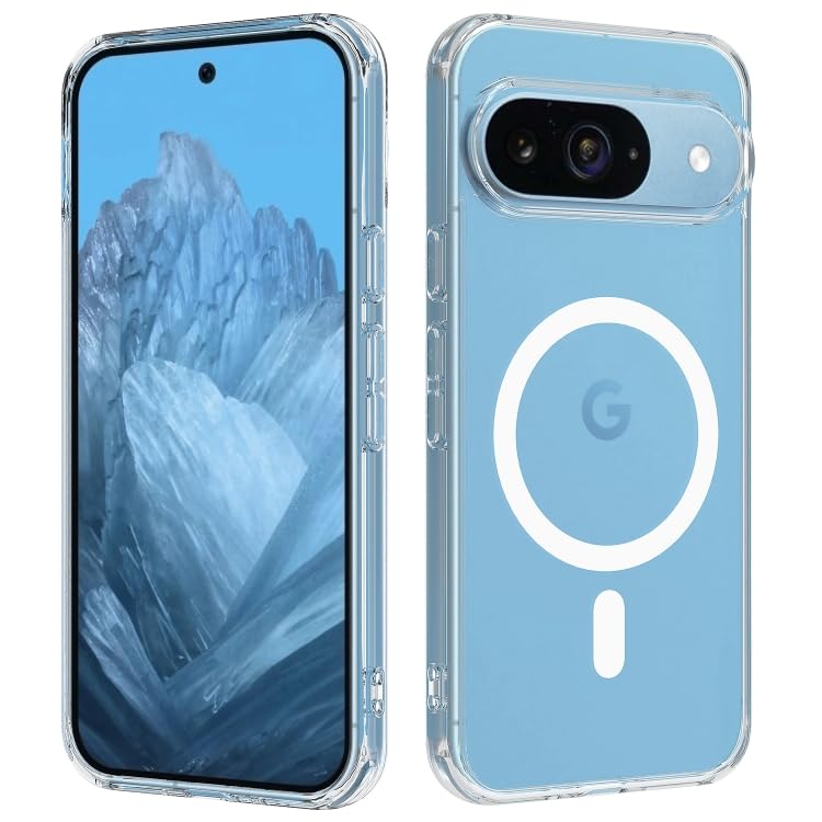 CASENED Clear Magnetic Case for Google Pixel 9-Magnetic Style, Protective, Transparent - Image 1
