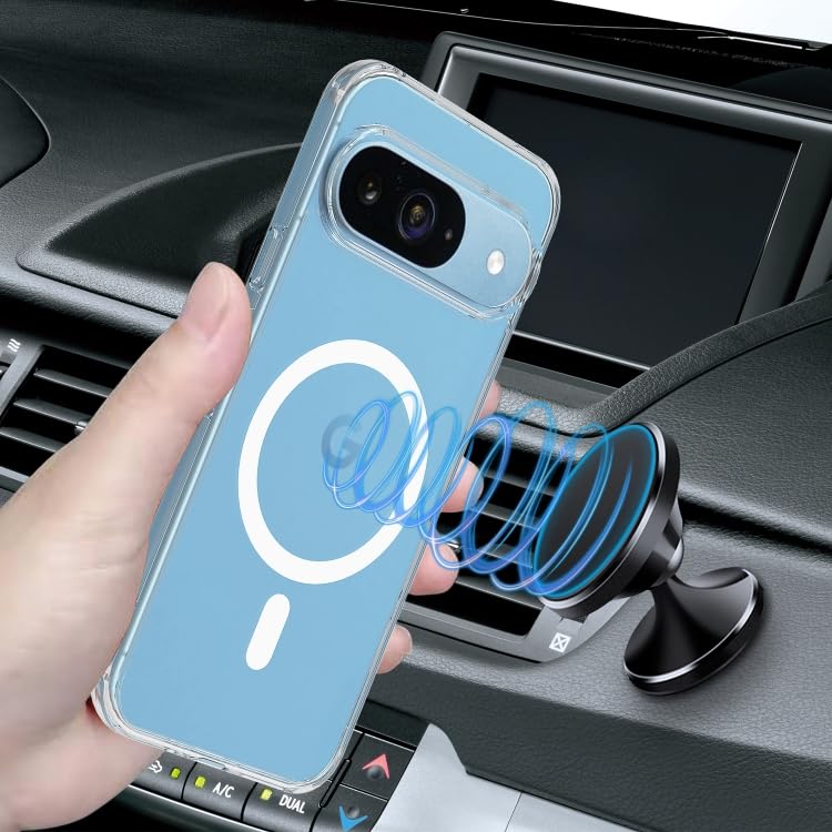 CASENED Clear Magnetic Case for Google Pixel 9-Magnetic Style, Protective, Transparent - Image 3