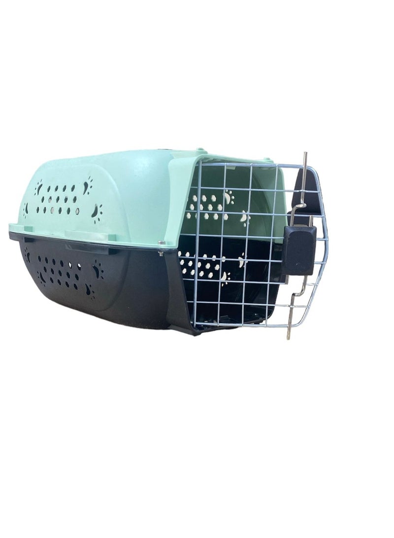 HAPPY PUSS Pet carrier, travel crate for cats and small dogs, outdoor and travel kennel, cage for cats and dogs. Green color. - Image 3