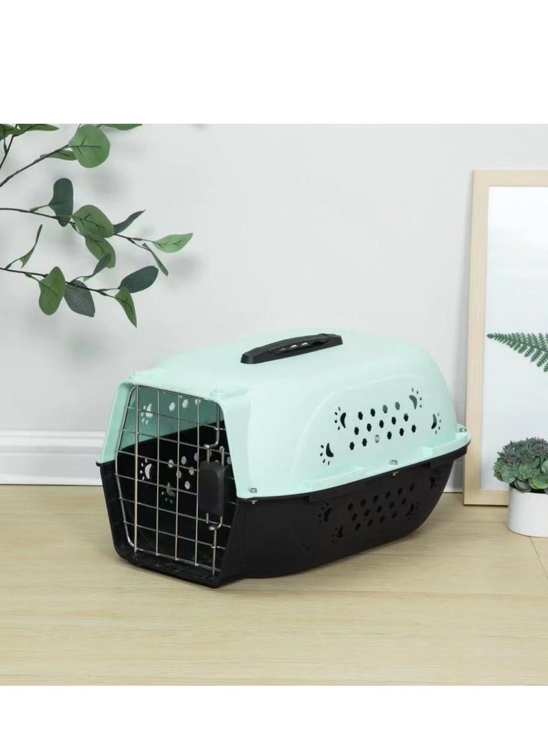 HAPPY PUSS Pet carrier, travel crate for cats and small dogs, outdoor and travel kennel, cage for cats and dogs. Green color. - Image 4