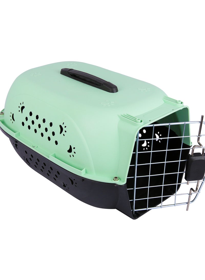 HAPPY PUSS Pet carrier, travel crate for cats and small dogs, outdoor and travel kennel, cage for cats and dogs. Green color. - Image 2