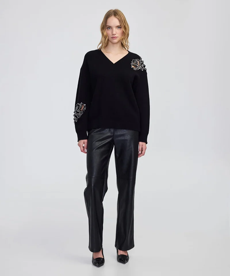 Ipekyol  Embellished Knit Sweater for Women | Best Price UAE
