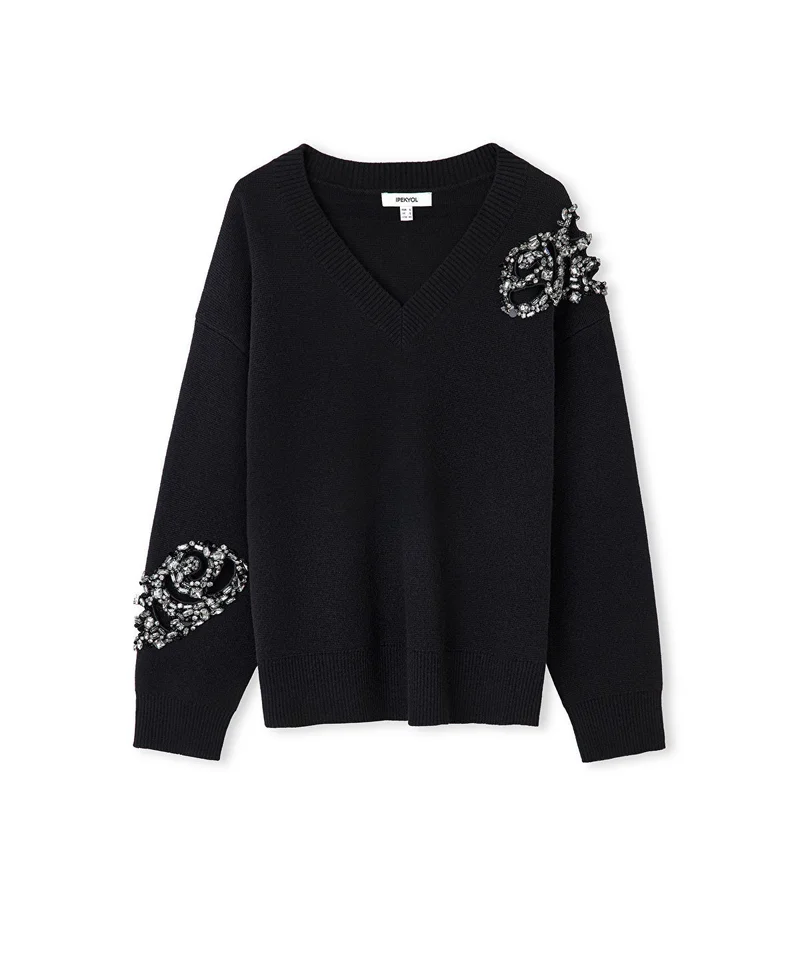 Ipekyol  Embellished Knit Sweater for Women | Best Price UAE
