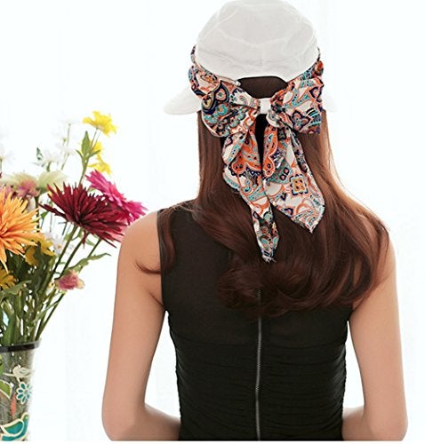 iHomey Roll Up Wide Brim Sun Visor UPF 50+ UV Protection Sun Hat with Neck Protector Beige - Image 2