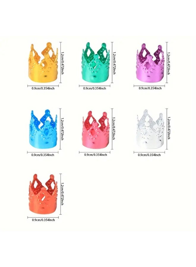 Goolsky 40 Pcs Hip Hop Alloy Hair Rings Set Colorful Hollow Out Carved Hair Buckles Stylish Dirty Braids Braided Hair Accessories - Image 2