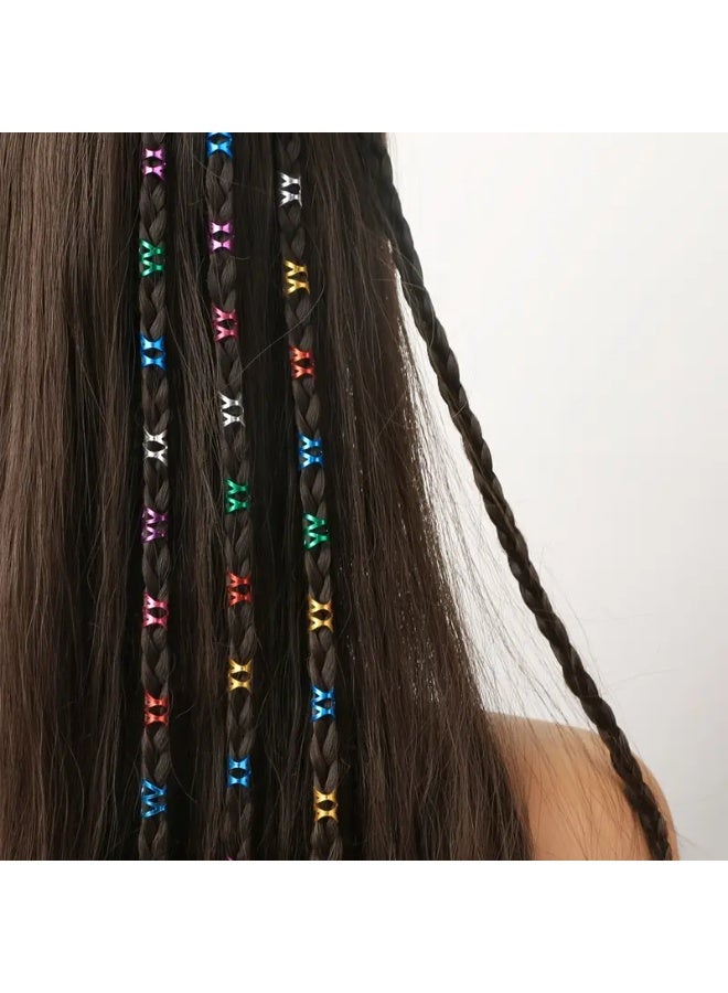 Goolsky 40 Pcs Hip Hop Alloy Hair Rings Set Colorful Hollow Out Carved Hair Buckles Stylish Dirty Braids Braided Hair Accessories - Image 4