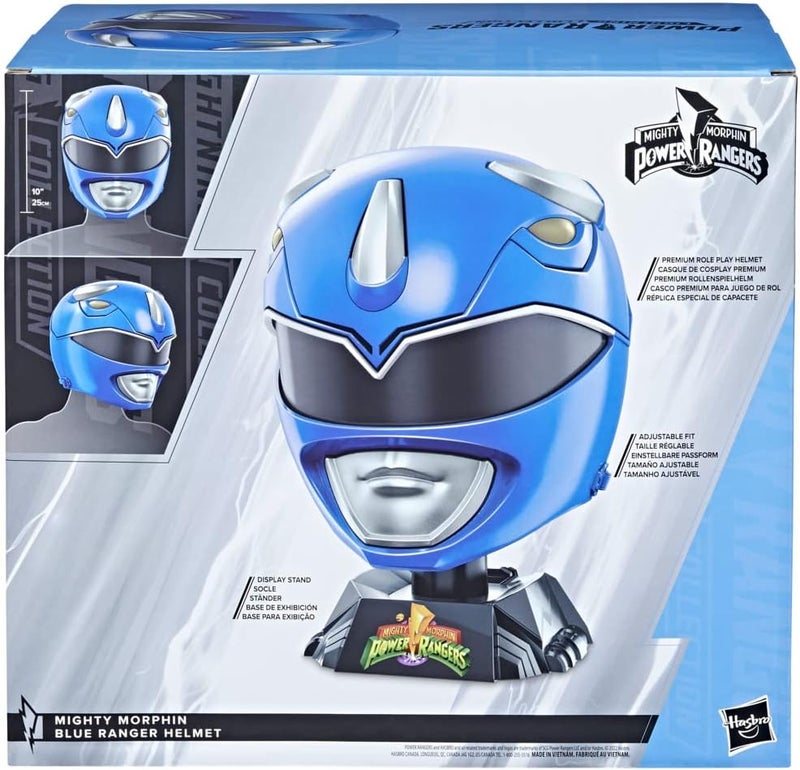 Power Rangers Lightning Collection Mighty Morphin Blue Ranger Premium Collector Helmet - Image 4