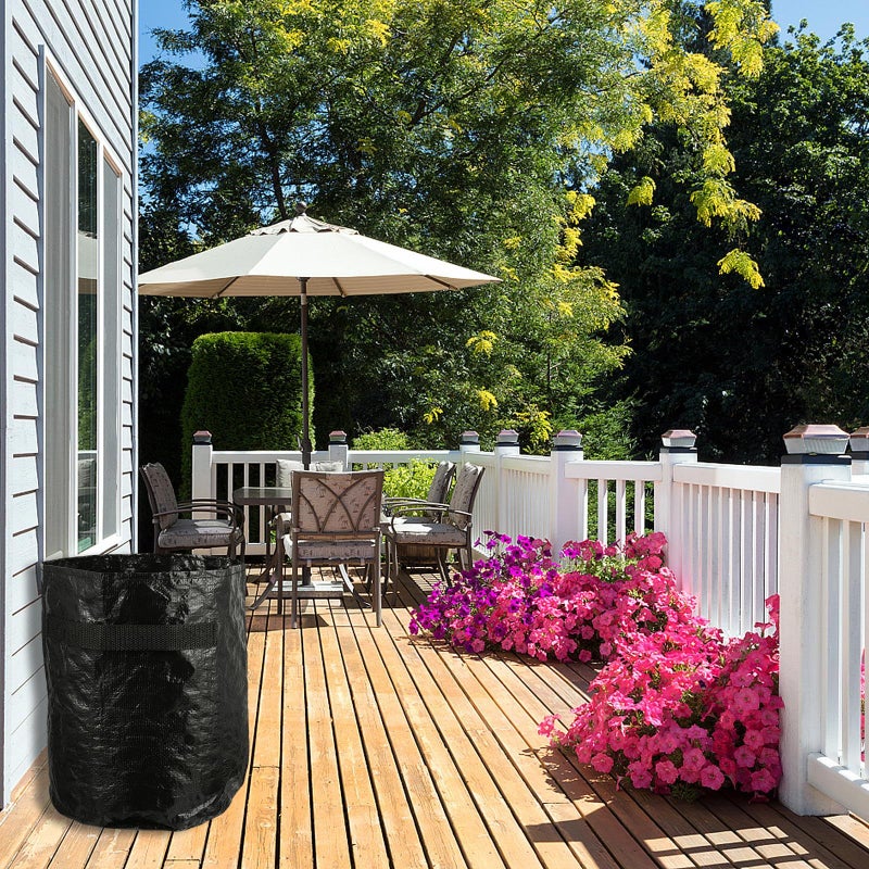 Reusable Garden Waste Bags 2 Pack Black 21x26cm For Outdoor Leaf Disposal - Image 5