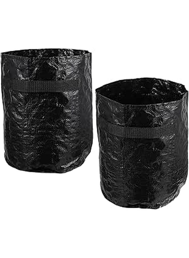 Reusable Garden Waste Bags 2 Pack Black 21x26cm For Outdoor Leaf Disposal - Image 1