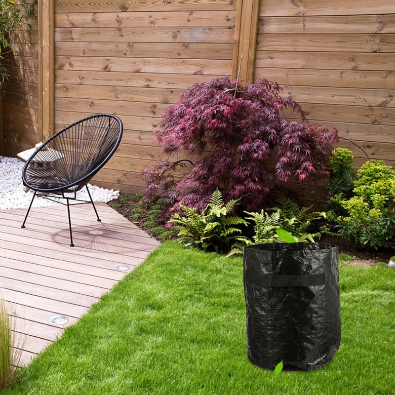 Reusable Garden Waste Bags 2 Pack Black 21x26cm For Outdoor Leaf Disposal - Image 4