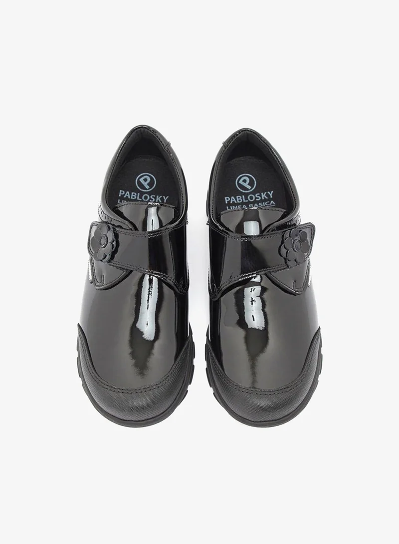 Pablosky Girls' Mary Jane School Shoes with Hook and Loop Closure