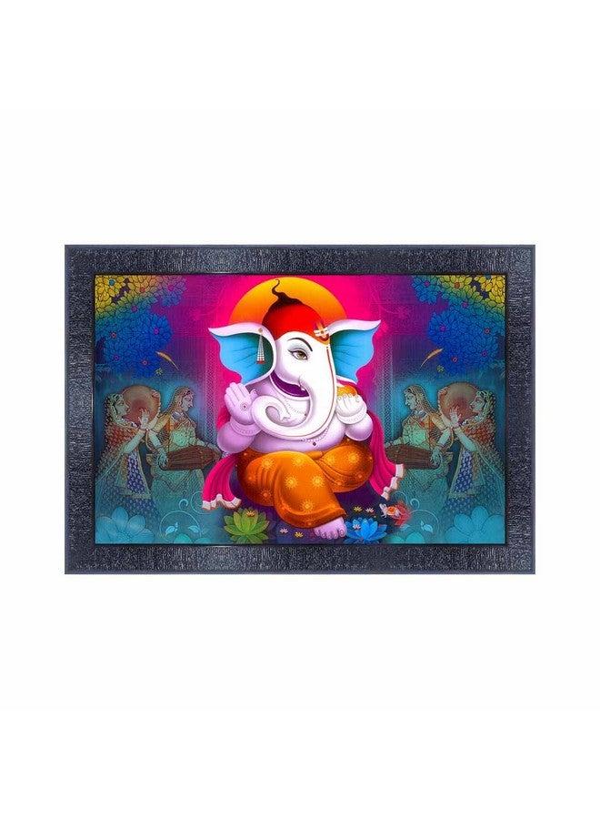 PNF Poster N Frames Ganesh Ji Wooden Photo Frame With Acrylic Sheet | For Living, Pooja Room | Home Decoration Item | Best Gifting Option (10 * 14Inch,Multicolour,Synthetic) 16230 - Image 1
