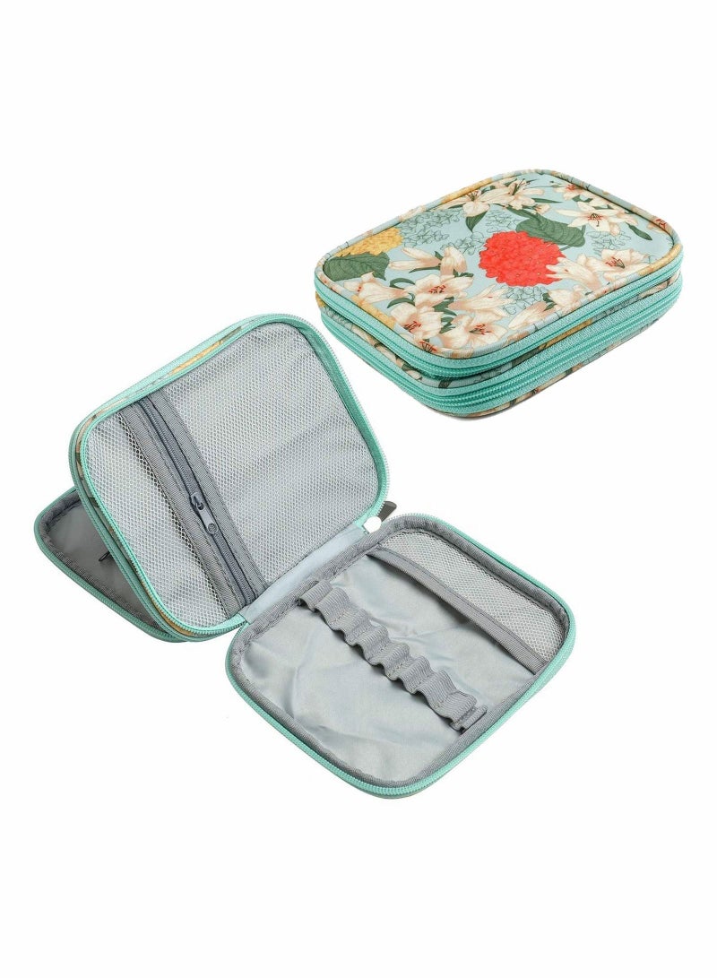 Y&D Crochet Hook Case Knitting Needles Crocheting Tools Storage Bag Accessories Travel Organiser Ergonomic Hooks Empty Organizer for Portable Zipped Holder - Image 1