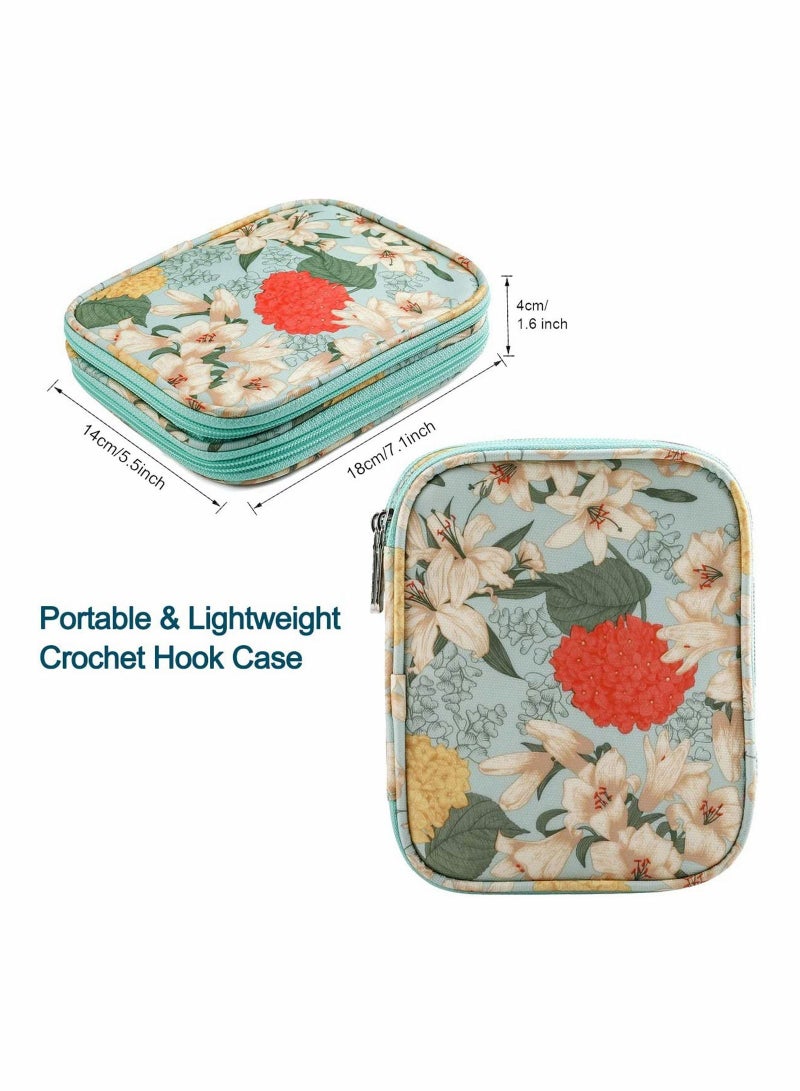 Y&D Crochet Hook Case Knitting Needles Crocheting Tools Storage Bag Accessories Travel Organiser Ergonomic Hooks Empty Organizer for Portable Zipped Holder - Image 5