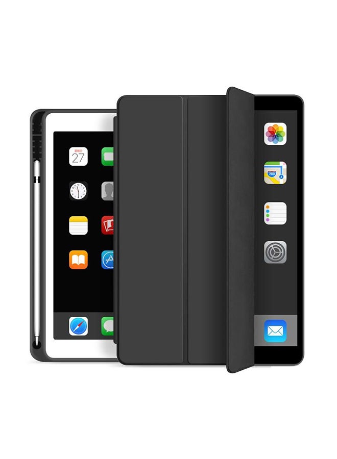 DUSALA Tablet Case With Pen Holder For Apple iPad 10.2 Black - Image 1