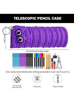 EHOME The Caterpillar Plush Pen Pouch Large Capacity Zipper Stationery Bag Creative Students Start School Stationery  - Image 2