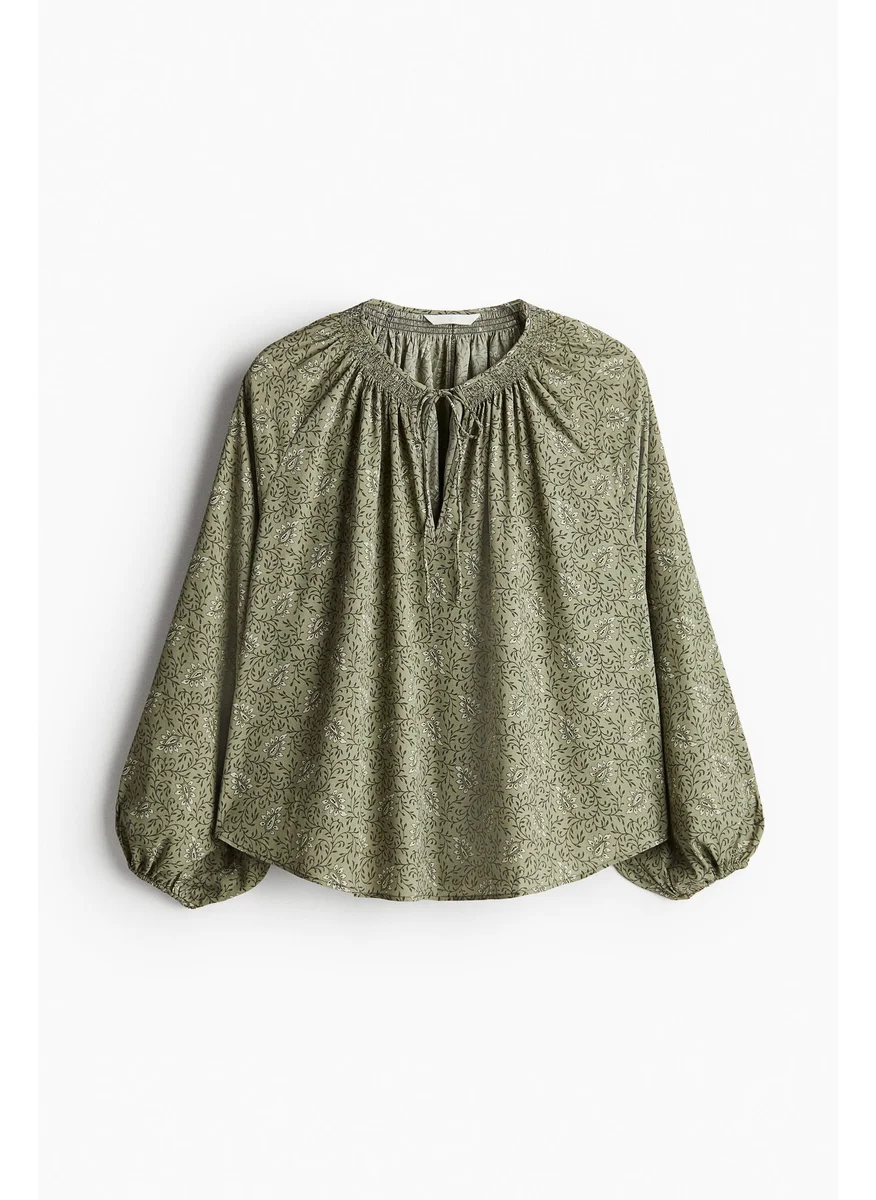 اتش اند ام Oversized Crêpe Blouse